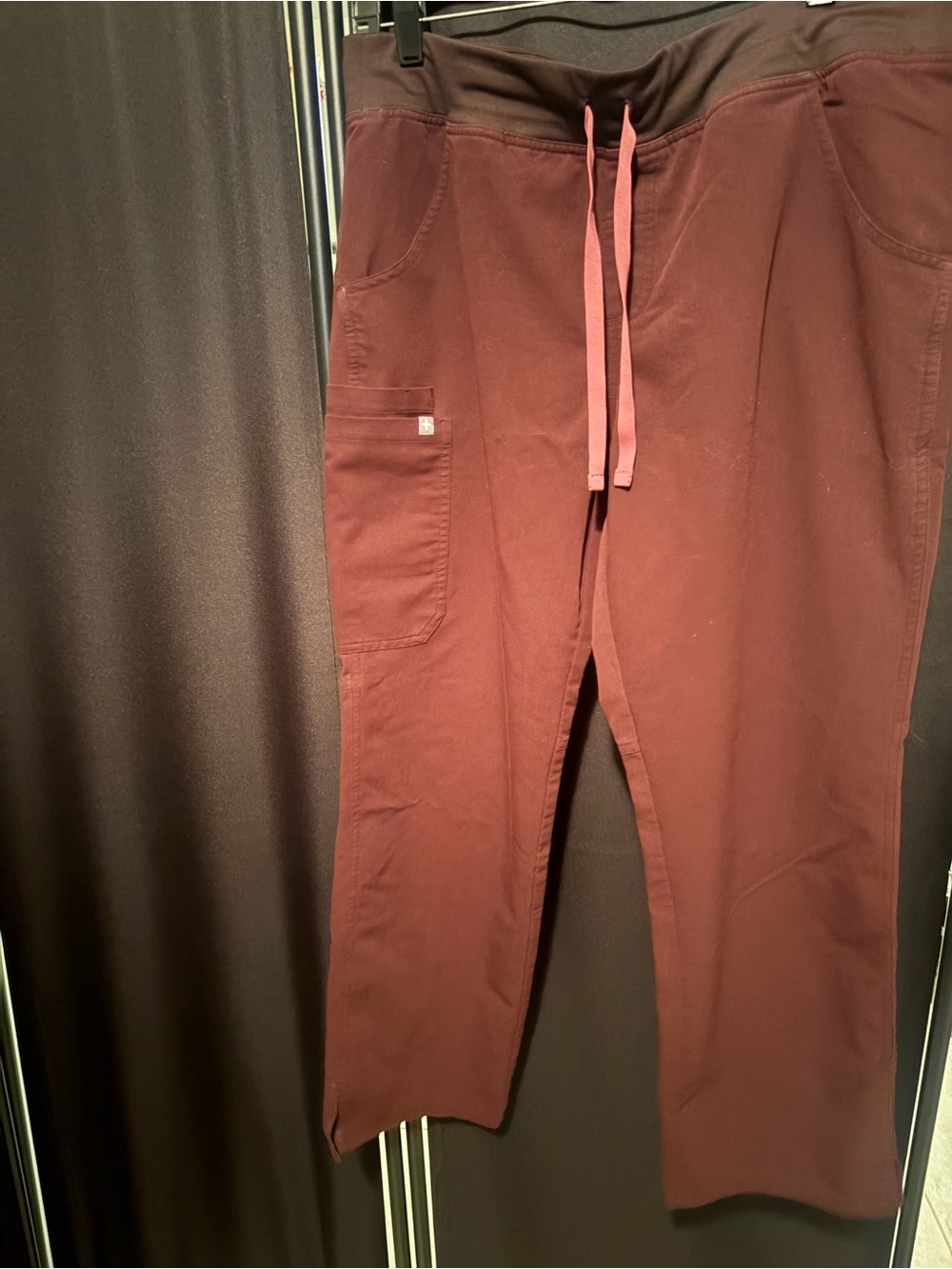 Women's Drawstring Figs Kade Cargo Pants in BROWN